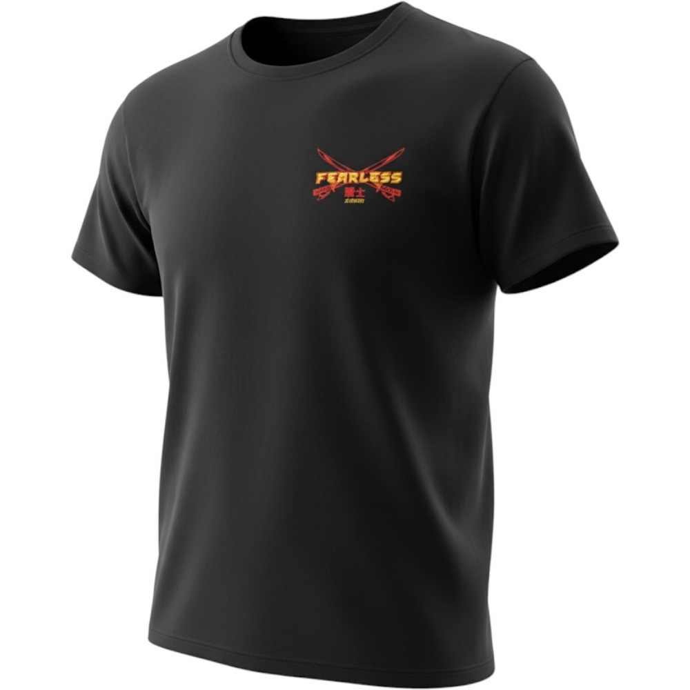 Empyre Fearless Samurai Graphic T-Shirt Mens Large Black Short Sleeve Streetwear